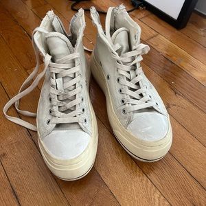 R13 Kurt high top sneaker - white